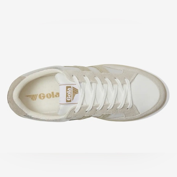 NEW Gola Superslam Blaze Silver/Wheat/Feather Gray Cream Sneakers - Picture 2 of 6
